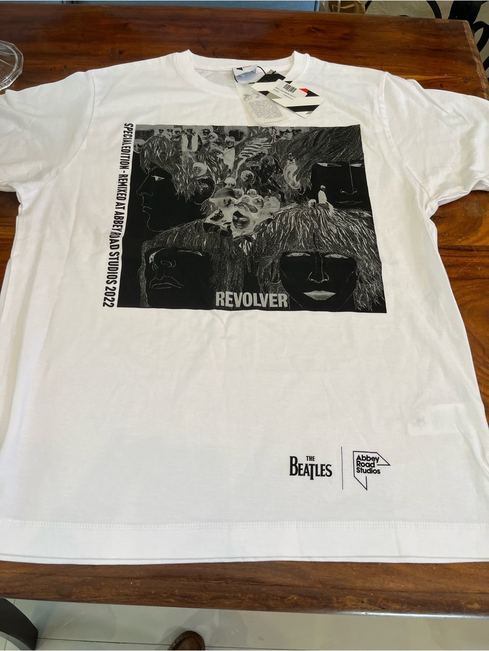 The Beatles White Revolver Graphic Short Sleeve Tee
